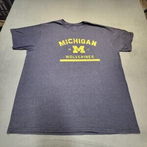 Michigan Wolverines Shirt Mens Large Blue NCAA Football Tee Graphic Prodigy